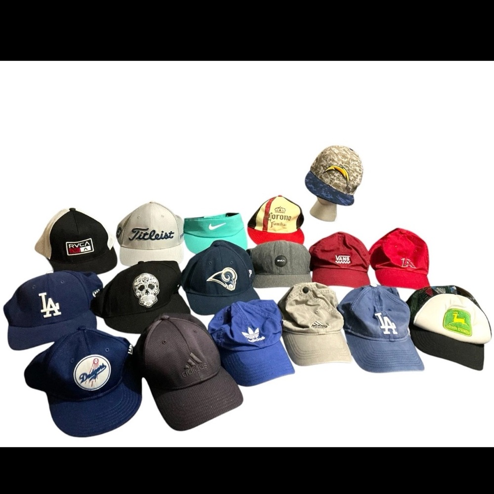 Hat Lot 20 Pieces Reseller Cap Bundle Adidas Nike Camo Vans Raiders MLB